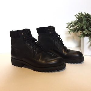 Enzo Angiolini black combat boots